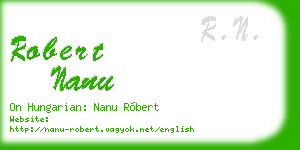 robert nanu business card