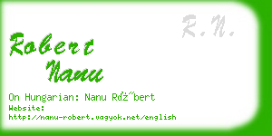 robert nanu business card